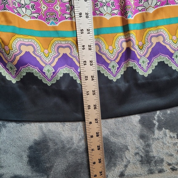 MIXIT Women's Floral Paisley Print Slip Dress Size 10 Boho Hippie Sexy - Picture 9 of 9